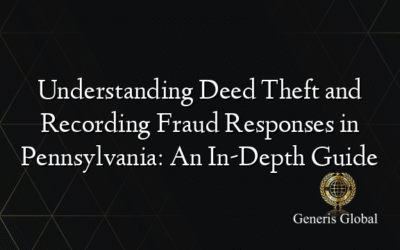 Understanding Deed Theft and Recording Fraud Responses in Pennsylvania: An In-Depth Guide