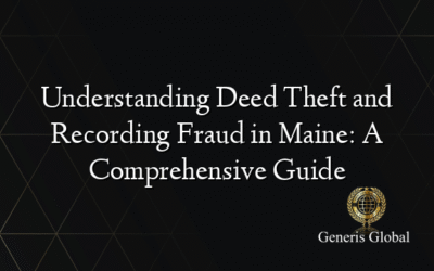 Understanding Deed Theft and Recording Fraud in Maine: A Comprehensive Guide