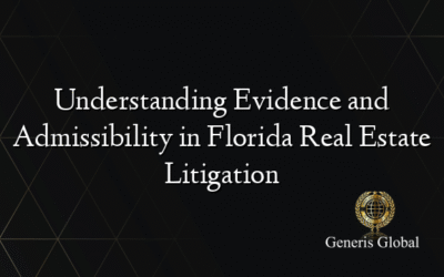 Understanding Evidence and Admissibility in Florida Real Estate Litigation