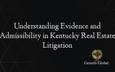 Understanding Evidence and Admissibility in Kentucky Real Estate Litigation