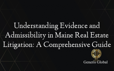 Understanding Evidence and Admissibility in Maine Real Estate Litigation: A Comprehensive Guide