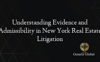 Understanding Evidence and Admissibility in New York Real Estate Litigation