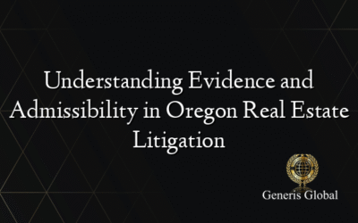 Understanding Evidence and Admissibility in Oregon Real Estate Litigation