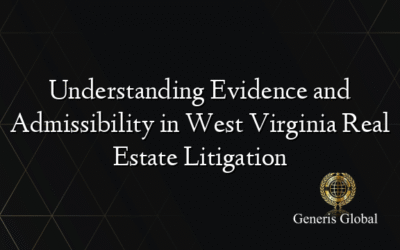 Understanding Evidence and Admissibility in West Virginia Real Estate Litigation