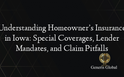Understanding Homeowner’s Insurance in Iowa: Special Coverages, Lender Mandates, and Claim Pitfalls