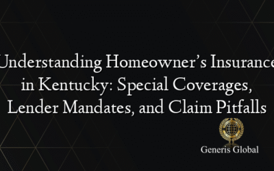 Understanding Homeowner’s Insurance in Kentucky: Special Coverages, Lender Mandates, and Claim Pitfalls
