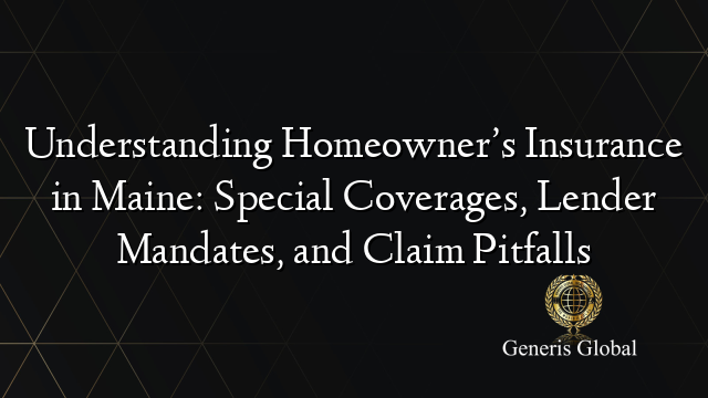 Understanding Homeowner’s Insurance in Maine: Special Coverages, Lender Mandates, and Claim Pitfalls