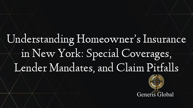 Understanding Homeowner’s Insurance in New York: Special Coverages, Lender Mandates, and Claim Pitfalls