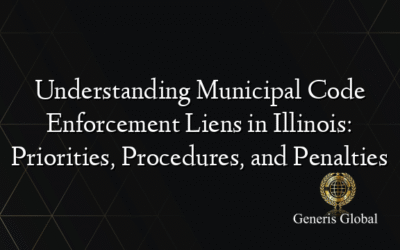 Understanding Municipal Code Enforcement Liens in Illinois: Priorities, Procedures, and Penalties