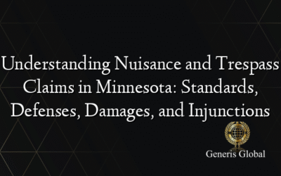 Understanding Nuisance and Trespass Claims in Minnesota: Standards, Defenses, Damages, and Injunctions