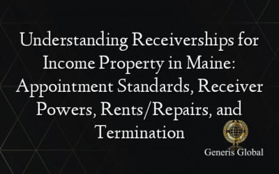 Understanding Receiverships for Income Property in Maine: Appointment Standards, Receiver Powers, Rents/Repairs, and Termination