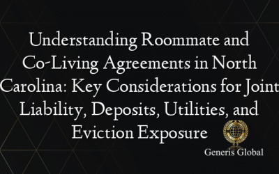Understanding Roommate and Co-Living Agreements in North Carolina: Key Considerations for Joint Liability, Deposits, Utilities, and Eviction Exposure