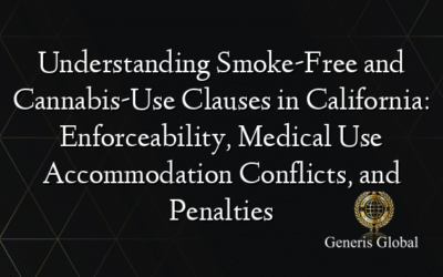 Understanding Smoke-Free and Cannabis-Use Clauses in California: Enforceability, Medical Use Accommodation Conflicts, and Penalties