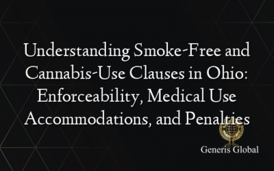 Understanding Smoke-Free and Cannabis-Use Clauses in Ohio: Enforceability, Medical Use Accommodations, and Penalties