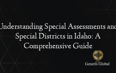Understanding Special Assessments and Special Districts in Idaho: A Comprehensive Guide