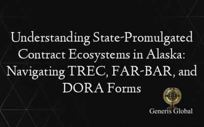 Understanding State-Promulgated Contract Ecosystems in Alaska: Navigating TREC, FAR-BAR, and DORA Forms
