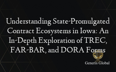 Understanding State-Promulgated Contract Ecosystems in Iowa: An In-Depth Exploration of TREC, FAR-BAR, and DORA Forms