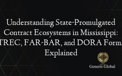 Understanding State-Promulgated Contract Ecosystems in Mississippi: TREC, FAR-BAR, and DORA Forms Explained