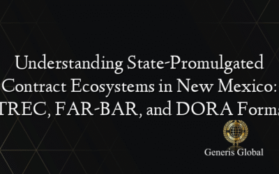 Understanding State-Promulgated Contract Ecosystems in New Mexico: TREC, FAR-BAR, and DORA Forms