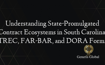 Understanding State-Promulgated Contract Ecosystems in South Carolina: TREC, FAR-BAR, and DORA Forms