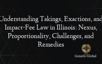 Understanding Takings, Exactions, and Impact-Fee Law in Illinois: Nexus, Proportionality, Challenges, and Remedies