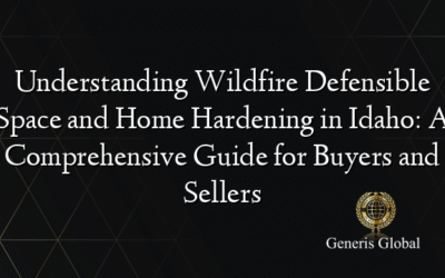 Understanding Wildfire Defensible Space and Home Hardening in Idaho: A Comprehensive Guide for Buyers and Sellers