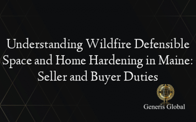 Understanding Wildfire Defensible Space and Home Hardening in Maine: Seller and Buyer Duties