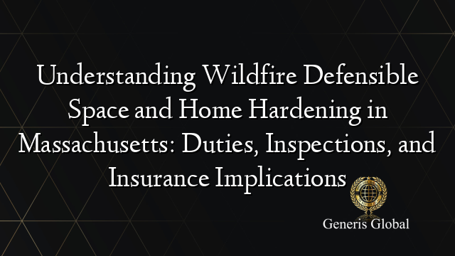 Understanding Wildfire Defensible Space and Home Hardening in Massachusetts: Duties, Inspections, and Insurance Implications