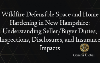 Wildfire Defensible Space and Home Hardening in New Hampshire: Understanding Seller/Buyer Duties, Inspections, Disclosures, and Insurance Impacts