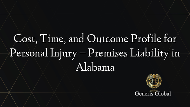 Cost, Time, and Outcome Profile for Personal Injury – Premises Liability in Alabama