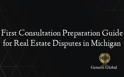 First Consultation Preparation Guide for Real Estate Disputes in Michigan