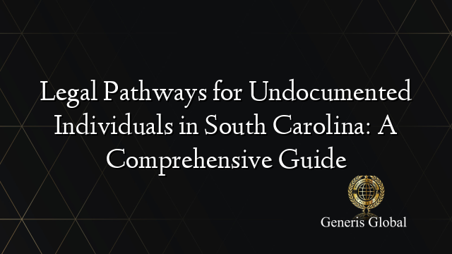 Legal Pathways for Undocumented Individuals in South Carolina: A Comprehensive Guide