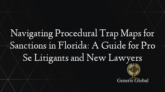 Navigating Procedural Trap Maps for Sanctions in Florida: A Guide for Pro Se Litigants and New Lawyers