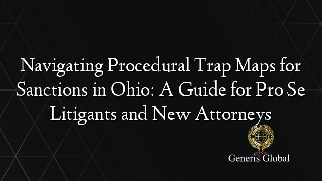 Navigating Procedural Trap Maps for Sanctions in Ohio: A Guide for Pro Se Litigants and New Attorneys