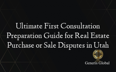 Ultimate First Consultation Preparation Guide for Real Estate Purchase or Sale Disputes in Utah