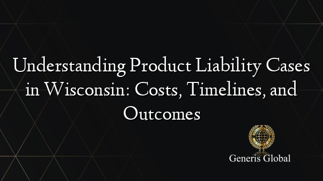 Understanding Product Liability Cases in Wisconsin: Costs, Timelines, and Outcomes