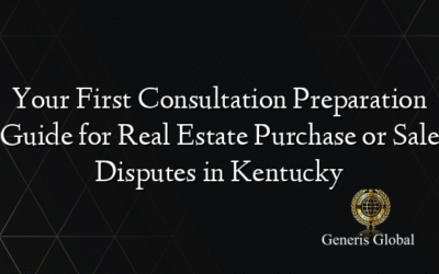 Your First Consultation Preparation Guide for Real Estate Purchase or Sale Disputes in Kentucky