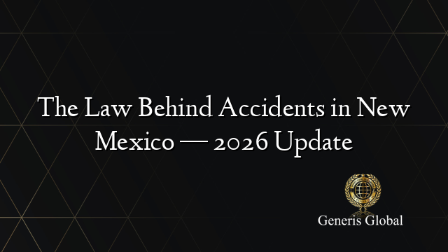 The Law Behind Accidents in New Mexico — 2026 Update