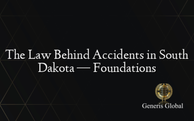 The Law Behind Accidents in South Dakota — Foundations