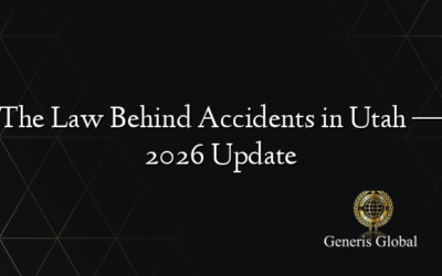 The Law Behind Accidents in Utah — 2026 Update