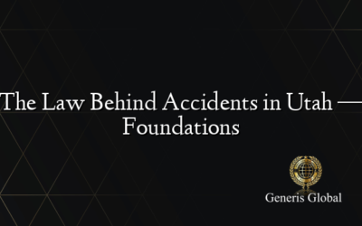 The Law Behind Accidents in Utah — Foundations
