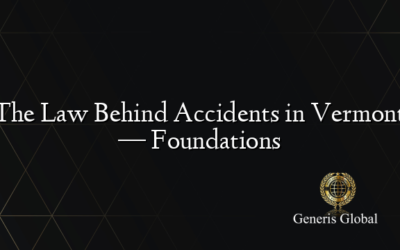The Law Behind Accidents in Vermont — Foundations