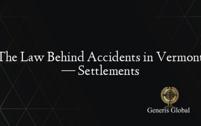 The Law Behind Accidents in Vermont — Settlements
